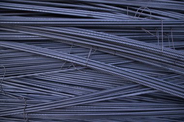 steel wire in the construction site, close up of steel wire for background