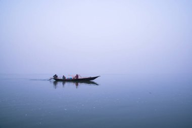 21 January 2023 Traditional fishing Boat in the Padma river - Bangladesh