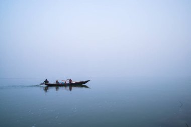 21 January 2023 Traditional fishing Boat in the Padma river - Bangladesh