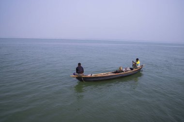 16 January 2023 Traditional fishing Boat in the Padma river - Bangladesh
