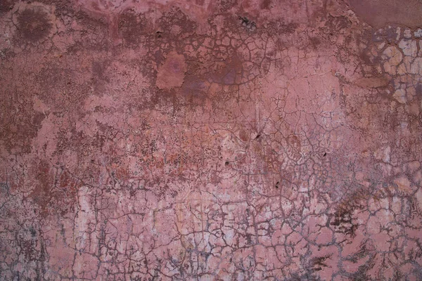 Texture Una Vecchia Parete Rustica Ricoperta Stucchi Rosa — Foto Stock