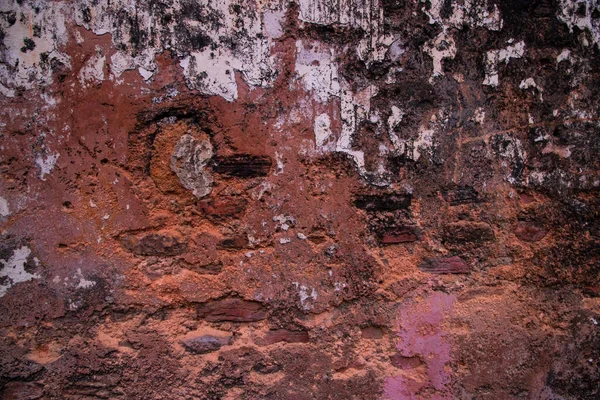 Старый Красный Кирпич Стены Текстуры Фона Поверхность Гранжевого Цемента — стоковое фото