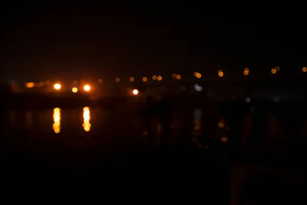 Renkli Defocus Soyut Bokeh Işık Efektleri Gece Siyah Arkaplan Dokusu — Stok fotoğraf
