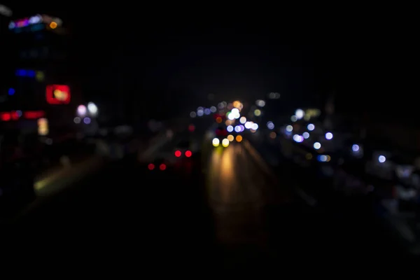 Πολύχρωμο Defocus Αφηρημένη Bokeh Φως Εφέ Για Νύχτα Μαύρο Φόντο — Φωτογραφία Αρχείου