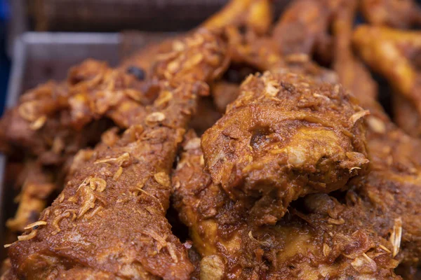 stock image Roasted leg pieces of mutton at a street food market in Dhaka, Bangladesh