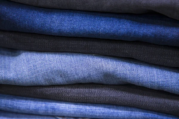 Vikt Blå Jeans Byxmönster Konsistens Kan Användas Som Bakgrund Tapet — Stockfoto