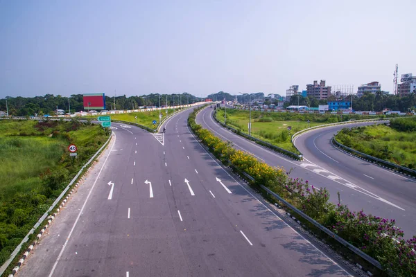 Divide Carretera Autopista Bhanga Intercambio Bangladesh — Foto de Stock