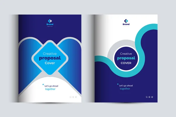 Creative Business Proposal Catalog Cover Design Template Kompeten Untuk Proyek - Stok Vektor