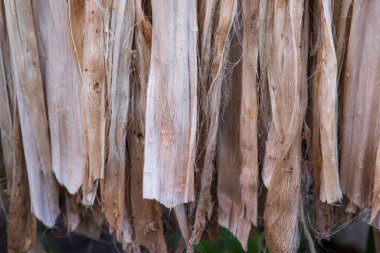 Yakın plan Kalın Odaklı Jute Fiber soyut Desen Dokuları arka plan duvar kağıdı olarak kullanılabilir