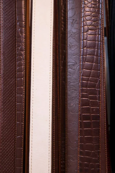 Textura Patrón Cinturón Cuero Colorido Puede Utilizar Como Fondo Pantalla — Foto de Stock