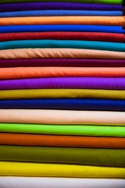 Çok renkli tekstil kumaşları desen arkaplanı