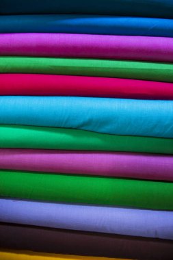 Çok renkli tekstil kumaşları desen arkaplanı