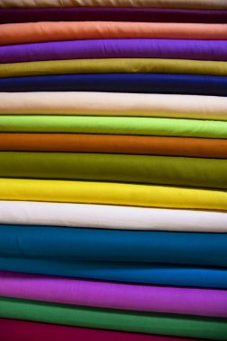 Çok renkli tekstil kumaşları desen arkaplanı