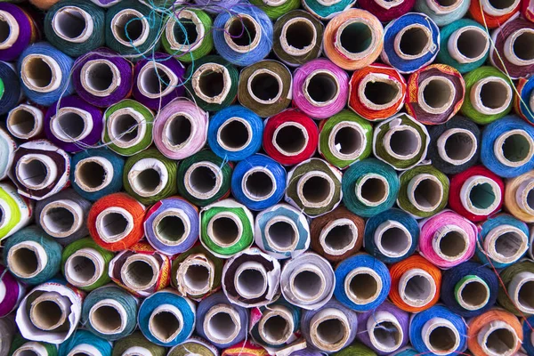 Patrón Hilos Coser Multicolor Textura Puede Utilizar Como Fondo Pantalla — Foto de Stock
