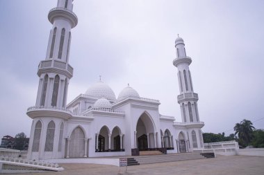 The most Beautiful architectural Elias Ahmed Chowdhury College Jame Masjid in Bangladesh under the Blue sky clipart