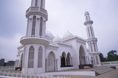 The most Beautiful architectural Elias Ahmed Chowdhury College Jame Masjid in Bangladesh under the Blue sky clipart