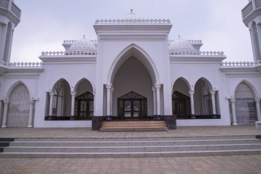 The most Beautiful architectural Elias Ahmed Chowdhury College Jame Masjid in Bangladesh under the Blue sky clipart