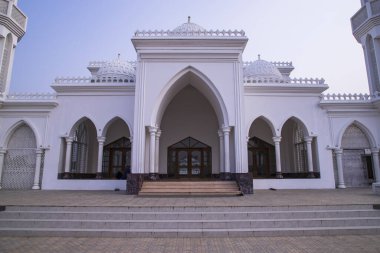 The most Beautiful architectural Elias Ahmed Chowdhury College Jame Masjid in Bangladesh under the Blue sky clipart