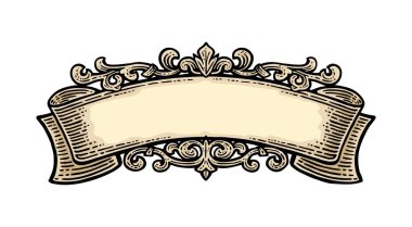 Kurdele beyaz arka planda izole edilmiş. Menü, poster, web ve etiket için vektör rengi eski gravür. Grafik biçiminde çizilmiş el.