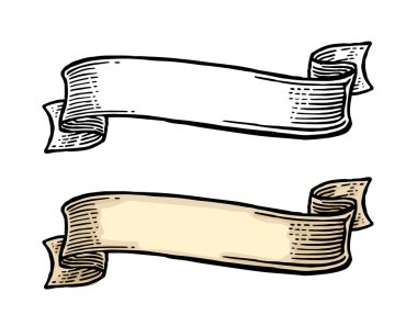 Kurdele beyaz arka planda izole edilmiş. Menü, poster, web ve etiket için vektör rengi eski gravür. Grafik biçiminde çizilmiş el.