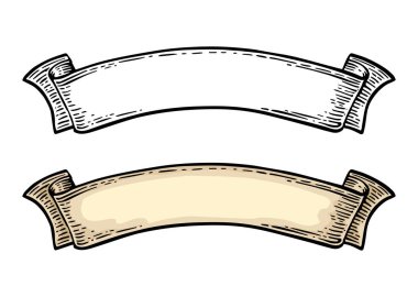 Kurdele beyaz arka planda izole edilmiş. Menü, poster, web ve etiket için vektör rengi eski gravür. Grafik biçiminde çizilmiş el.