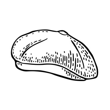 Zirvedeyiz. Klasik siyah gravür çizimi. Beyaz arka planda izole edilmiş. El çizimi tasarım ögesi