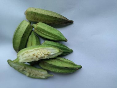 Kate Bhendi or Bhindi or okra or Louisiana Short Pod Heirloom Okra. clipart