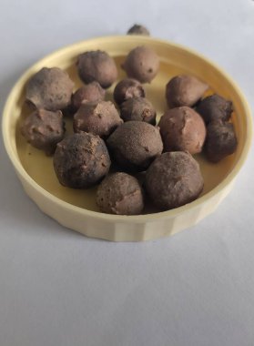 Beleric Myrobalan, Ink Not, Bahara, Beleric 'in kurumuş meyveleri. (Terminalia bellirica (Gaertn) Roxb.) Mülk ilacı ve triphala içeriği var.