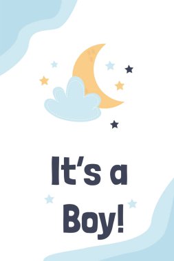 Ay, yıldızlar ve bulutlarla kaplı bir çocuğun doğumunu kutlarım. 