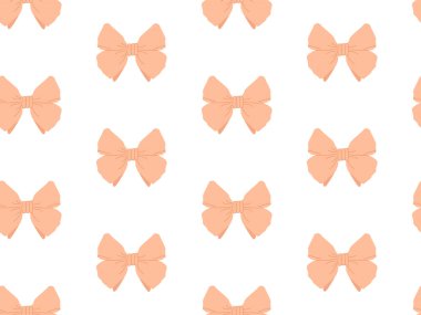 Tekstil ve farklı tasarımlar için fiyonklu şirin pembe kız deseni