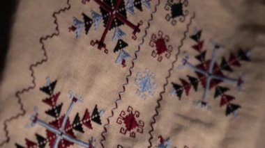 Canlı renkler içeren karmaşık tasarımlarla geleneksel nakış tekniklerini ve yetenekli bir zanaatkârdan ayrıntılı desenleri öğrenin. Geleneksel Ukrayna Nakışı
