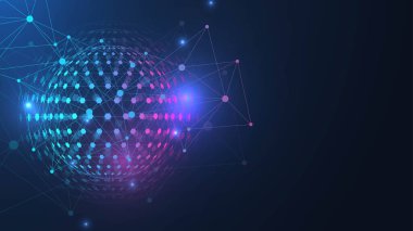 Genel ağ bağlantısı. Küresel. Sosyal ağ iletişimi. İnternet teknolojisi. resimleme.