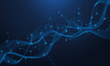 Genel ağ bağlantısı. Küresel. Sosyal ağ iletişimi. İnternet teknolojisi. Vektör illüstrasyonu.