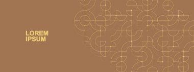 Modern sağlık hizmetleri soyut arka plan ve şekiller çemberi. Tıbbi yenilik bayrağı şablon konsepti. Vektör illüstrasyonu