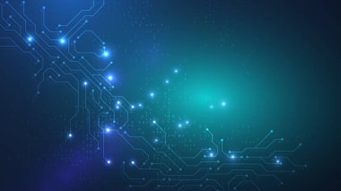 Soyut teknoloji arka plan çizgilerini ve noktaları altıgenlerle birleştiriyor. Modern altıgenler teknoloji konsept tasarım arka planı. Vektör illüstrasyonu