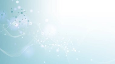 Yapı molekülü ve iletişim DNA, atom, nöronlar. Tasarımın için bilim konsepti. Noktalarla birleştirilmiş çizgiler. Tıp, teknoloji, kimya, bilim geçmişi. Vektör illüstrasyonu