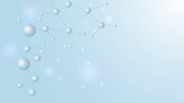 Yapı molekülü ve iletişim. DNA, atom, nöronlar. Tasarımınız için bilimsel bir kavram. Noktalarla birleştirilmiş çizgiler. Tıbbi, teknoloji, kimya, bilim geçmişi illüstrasyonu