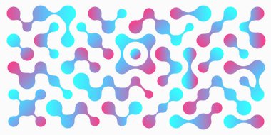 Modern teknoloji soyut meta şekil seti. Bilimsel tasarım elementleri, figürler logo, işaret, simge, şekil, moleküler yapı, bilimsel ağ şablonu, kimyasal ızgara, sıvı nokta, vektör