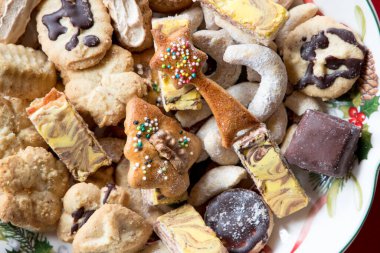 Alman geleneksel Noel kurabiyeleri taze pişmiş. Yüksek kalite fotoğraf