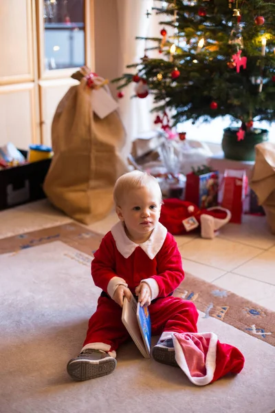 Albero Natale Stile Rustico Tedesco Bambino Carino Generale Babbo Natale — Foto Stock
