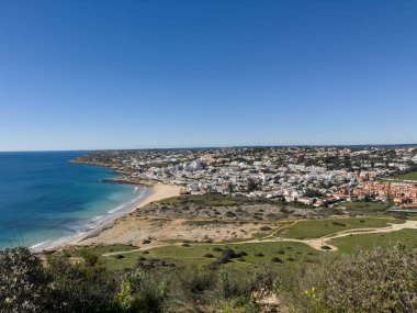 Praia Da Luz Beautiful sandy beach near Lagos in Ponta da Piedade, Algarve region, Portugal