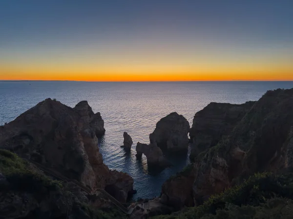 Ponta da Piedade Beach Lagos Portugal Algarve At Sunset Sunrise.