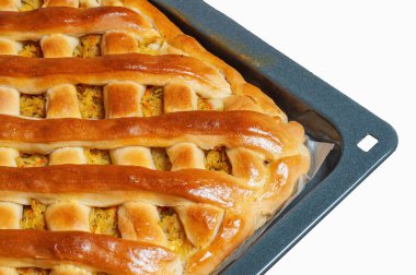 Kabak dolgulu fırında turta, izole edilmiş..