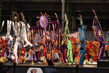 İspanya Limanı, Trinidad - 8 Mart 2025 - Çocuklar Karnavalı Yılın Çocukları Karnaval Grubu Lagniappe 2025 'te Queen' s Park Savannah 'da.