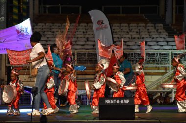 İspanya Limanı, Trinidad - 8 Mart 2025 - Çocuklar Karnavalı Yılın Çocukları Karnaval Grubu Lagniappe 2025 'te Queen' s Park Savannah 'da.