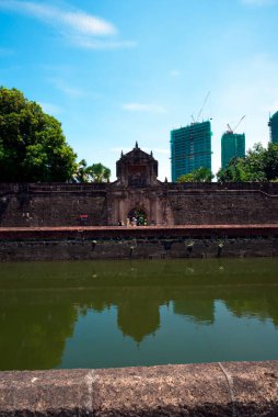 Fort Santiago Manila 'nın Duvarlı Kenti Intramuros, Filipinler 15 Temmuz 2022 İspanyol seyir subayı ve vali Miguel Lpez de Legazpi tarafından inşa edilmiş bir kaledir.
