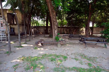 Fort Santiago Manila 'nın Duvarlı Kenti Intramuros, Filipinler 15 Temmuz 2022 İspanyol seyir subayı ve vali Miguel Lpez de Legazpi tarafından inşa edilmiş bir kaledir.