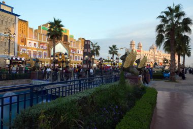 Dubai Global Village, Dubai, United Arab Emirates, January 8, 2023, The view of Global Village in the Evening