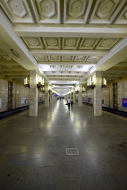 Taşkent Özbekistan 23 Mart 2025 Khamid Alimcan Metro İstasyonu İçi