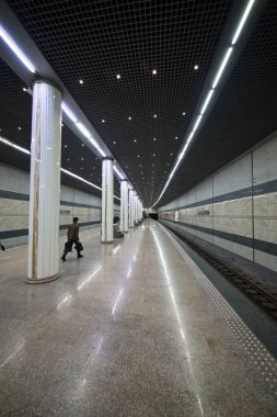 Taşkent Özbekistan 24 Mart 2025 Abdulla Kodiriy Metro İstasyonu 'nun içi